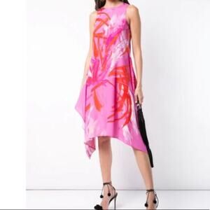 NWT Josie Natori Prism Abstract-Print Dress